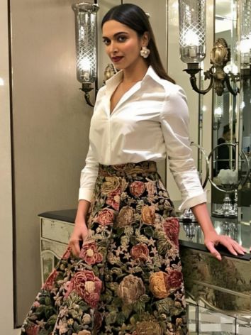 Deepika Padukone in Mid Length Skirts