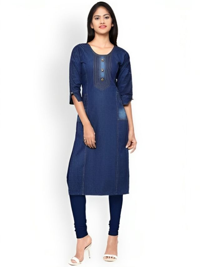 Denim Kurtis with Jeggings