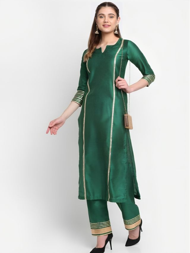 Long Straight Kurti with Straight Pants