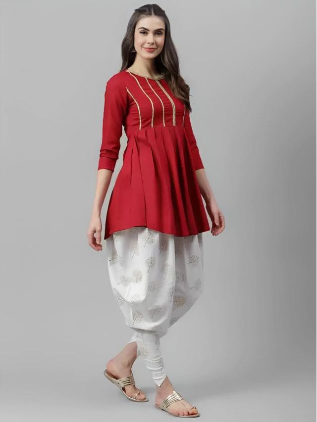 Short Kurtis with Dhoti Pants