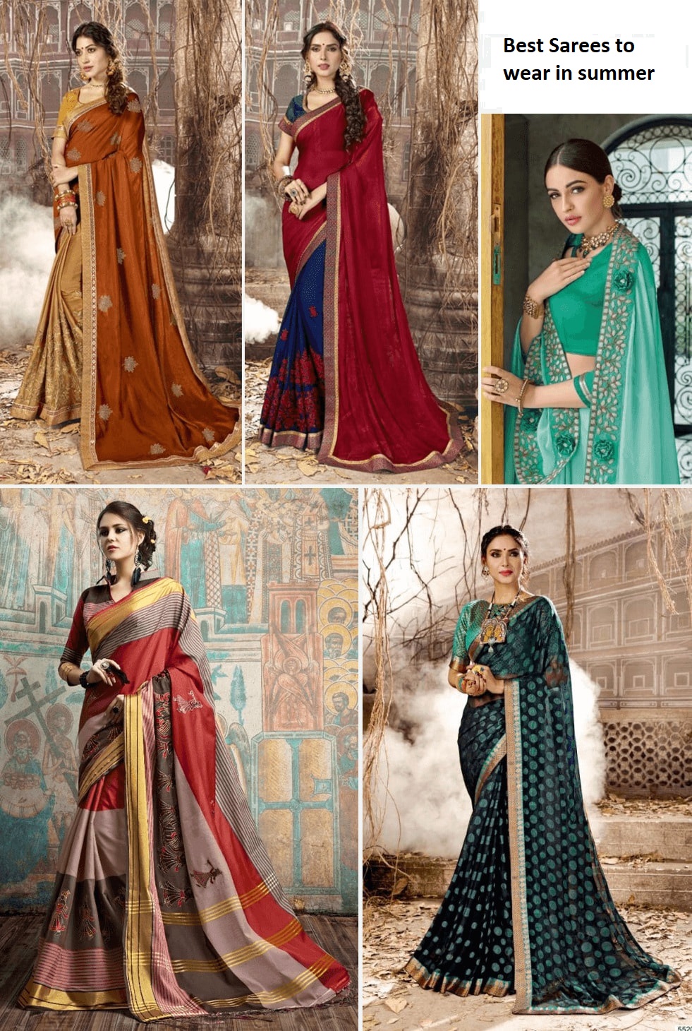 5 different types of sarees to wear in summer