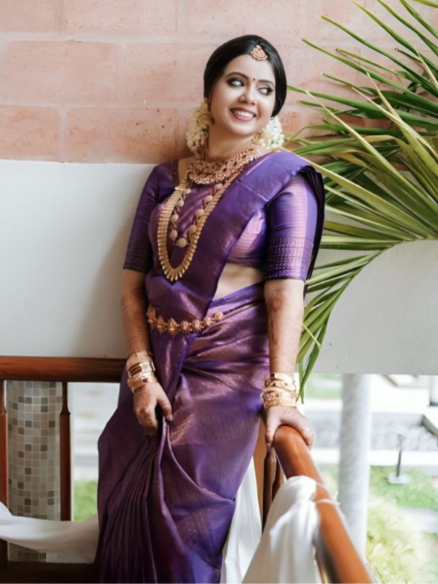 Lavender Saree Colors for bride
