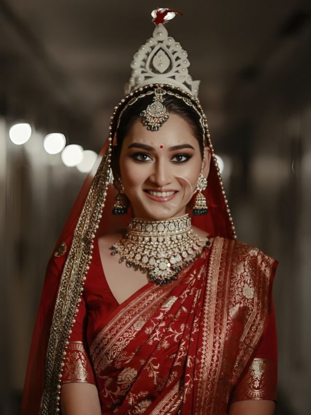 Maroon Saree Colors for bride