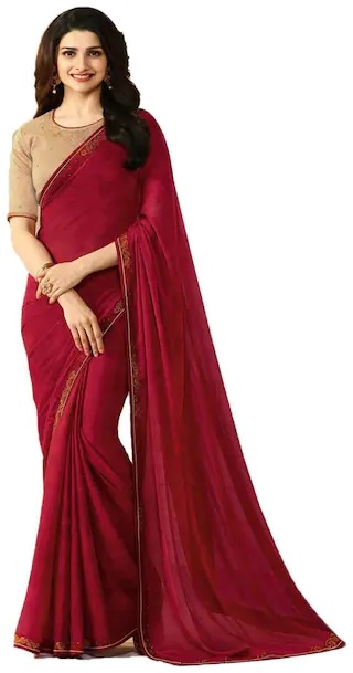 Maroon sarees in ethnic wear