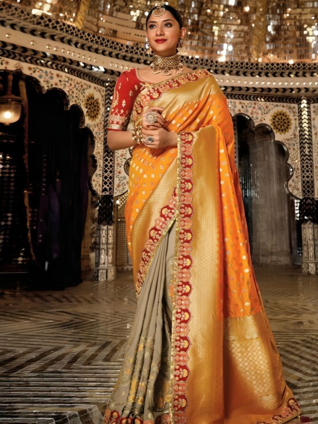 Outstanding Orange Saree Colors for bride