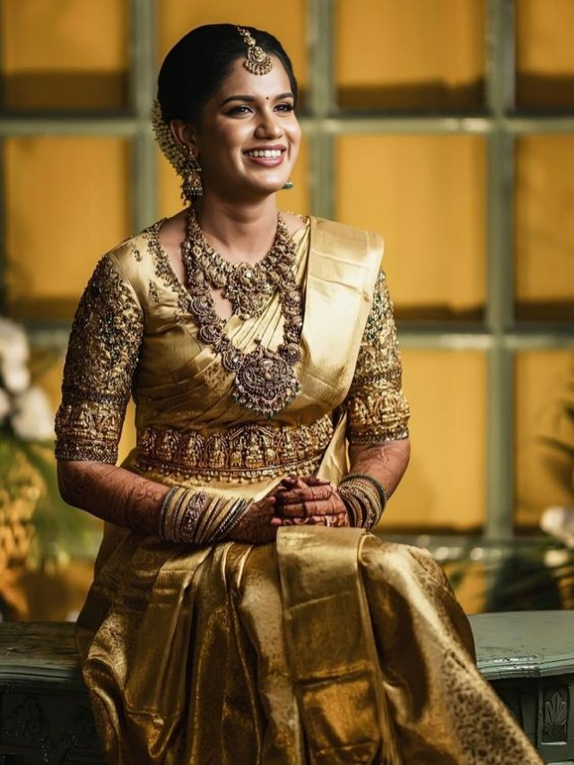 Royal Gold Saree Colors for bride