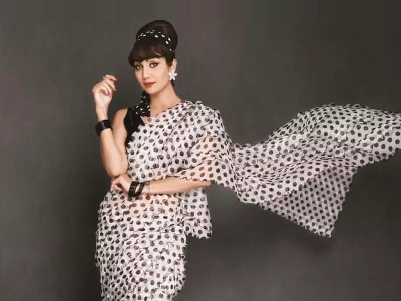 Retro Black and White sarees