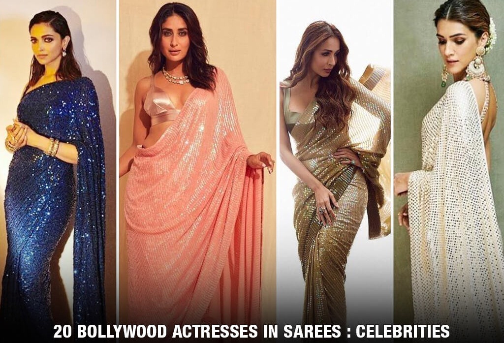 Most Popular 20 Bollywood Actresses in sarees | Bollywood celebrities saree  look to try