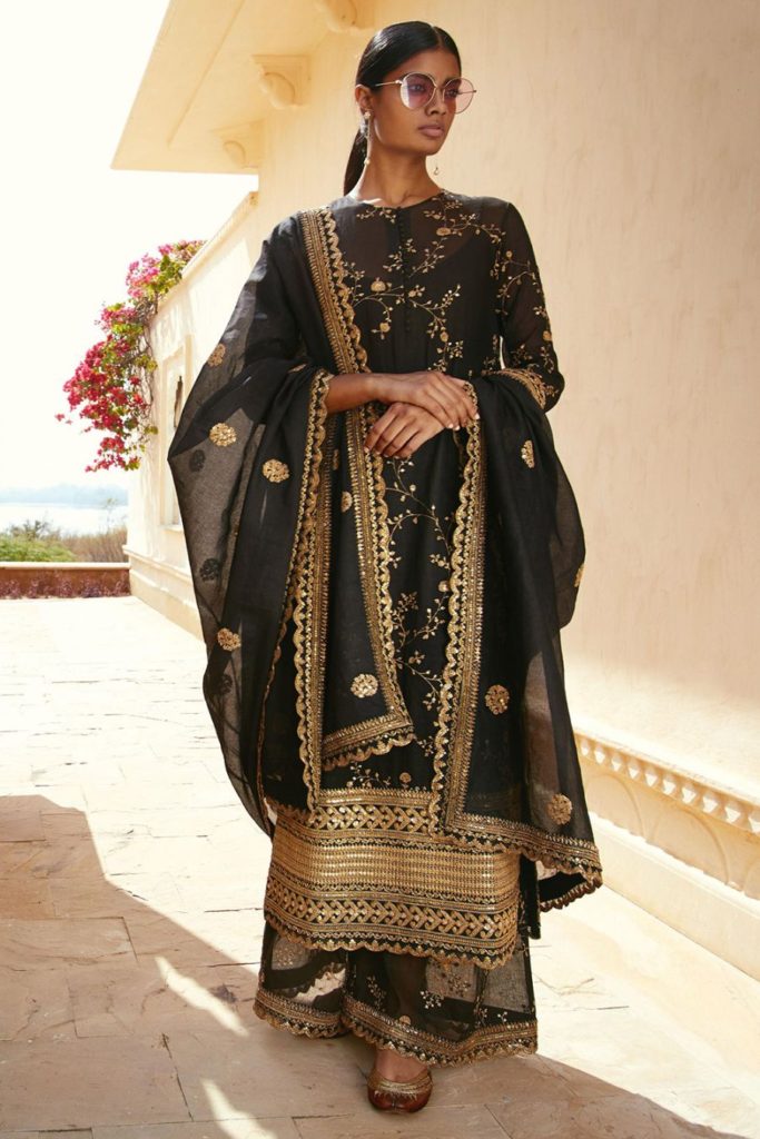 Black and Gold sabyasachi kurtis