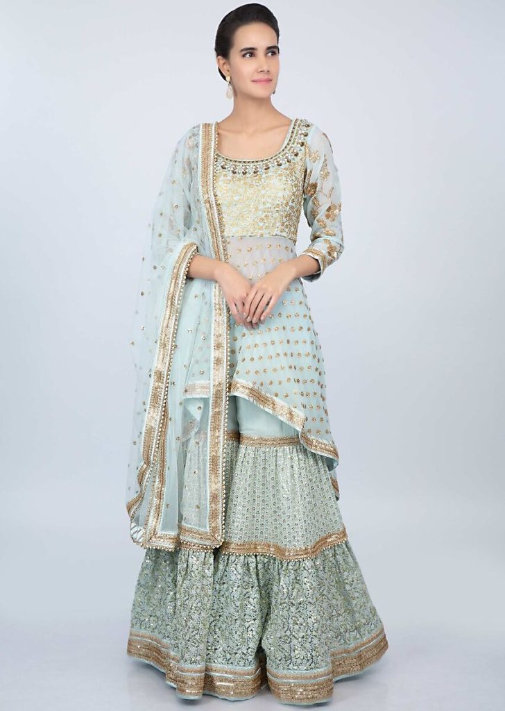 Powder Blue sabyasachi kurtis