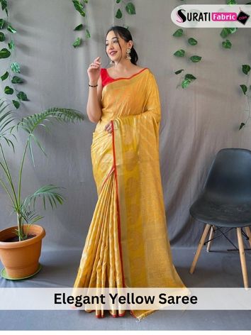 elegant-yellow-saree
