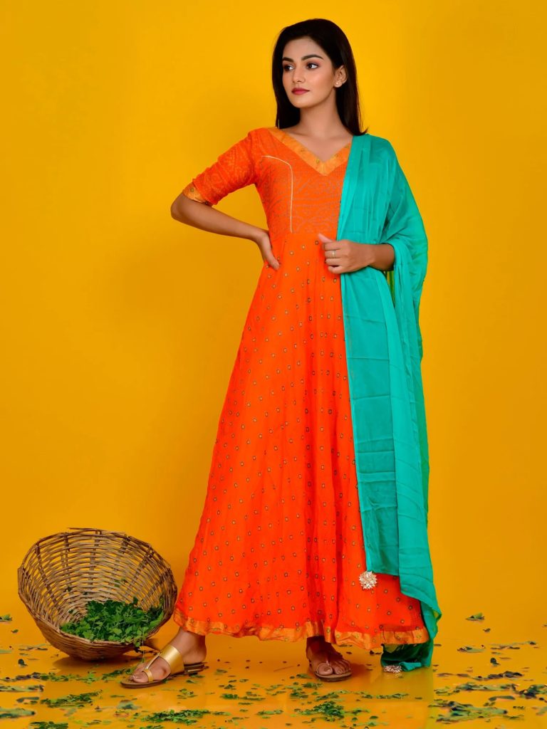 Flashy Orange ethnic wear for women