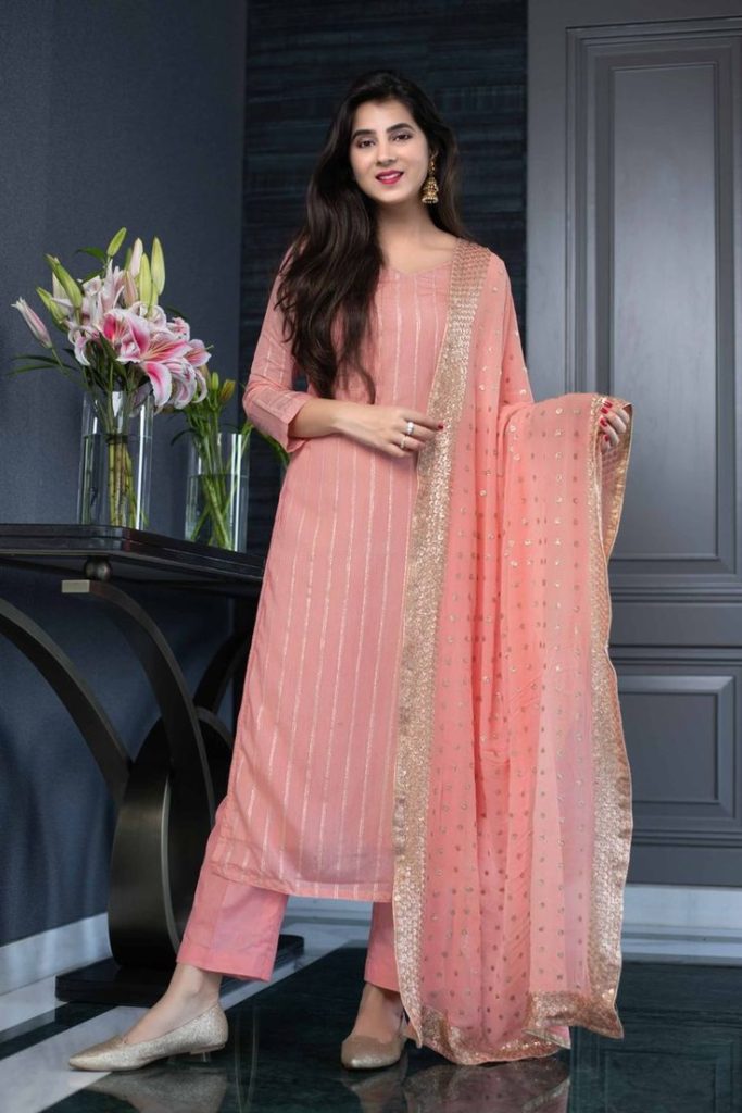 Peach ethnic wesr for women