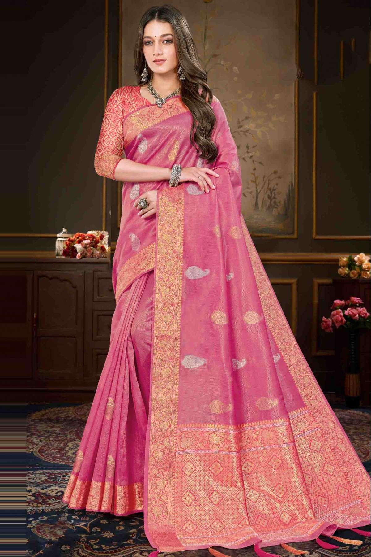 Organza Tissue Sarees - suratifabric