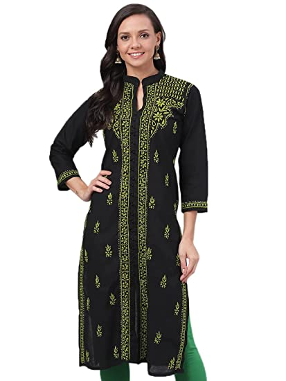 Chikankari Embroidery Work Kurtis  - Surati Fabric