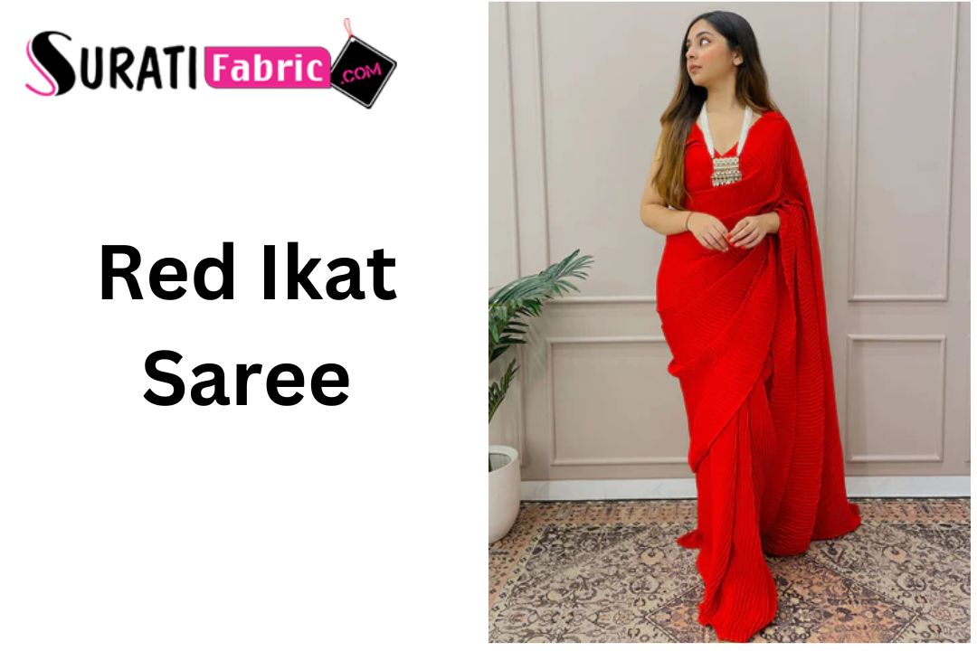 Red Ikat Saree