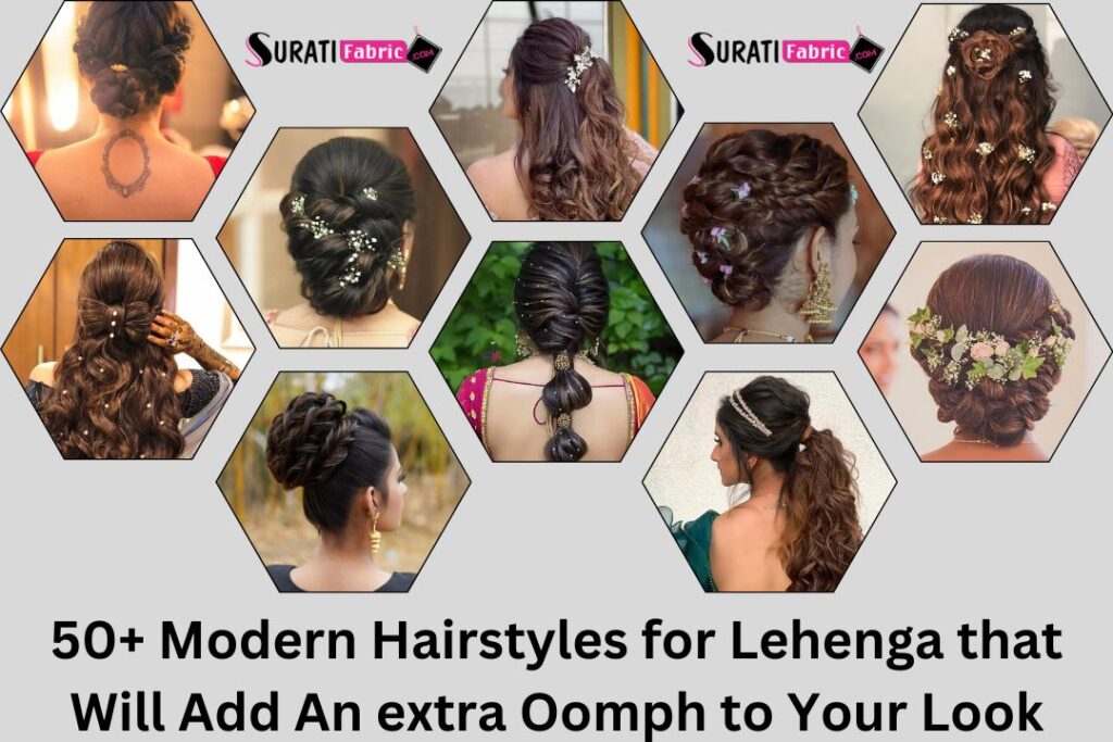 Modern Hairstyles for Lehenga designs