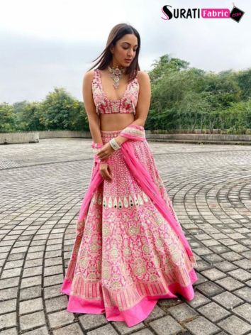 Kiara Advani With Sleek and Straight Open Hairstyles for Lehenga