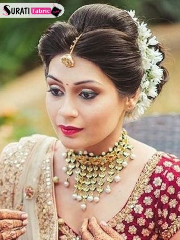 beautiful juda hairstyle for bridal | hairstyle for engagement | hairsty...  | Engagement hairstyles, Front hair styles, Hair stail