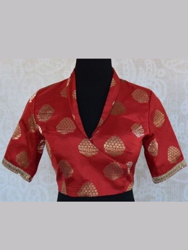 Collared Banarasi Blouse Styles