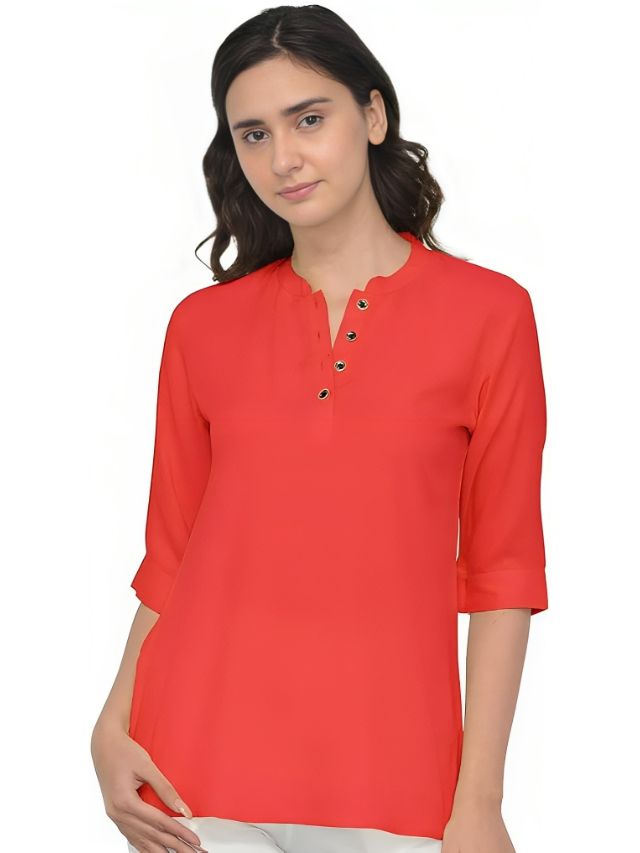 Collarless Neck Cotton Kurtis