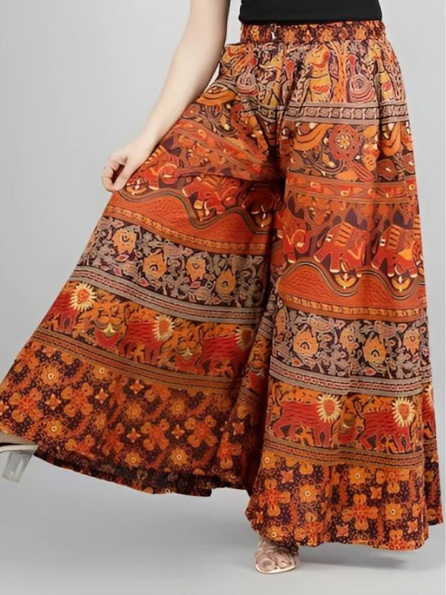 MaroonGreen Kalamkari Striped Cotton Parallel Pants- LobhaDeepthis – Lobha  Deepthis