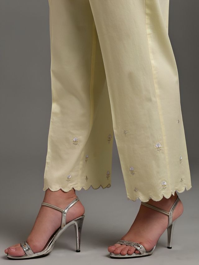Scallop Designed Pants for Salwar Kameez