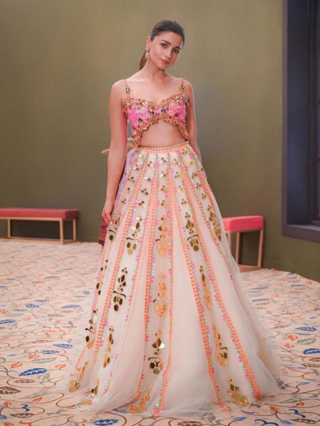 Alia Bhatt’s Famous Butterfly Pattern Lehenga Blouses