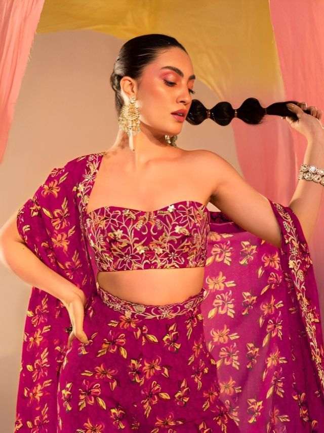 Bold Tube Lehenga Blouse