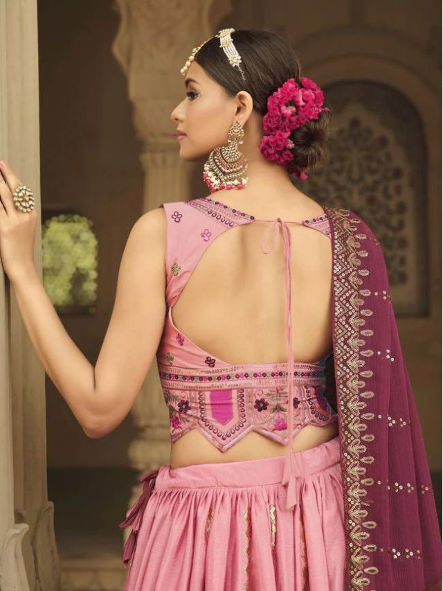 Geometric Cut Lehenga Blouse