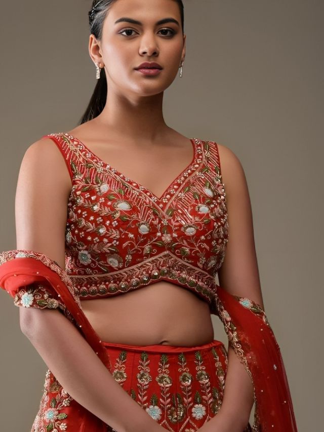 Mirror Work Lehenga Blouses