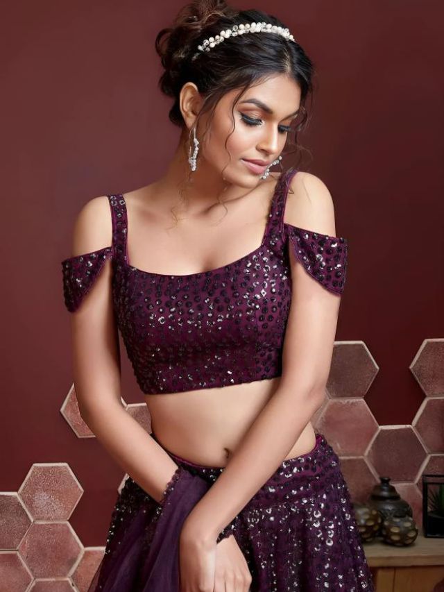 Off-shoulder Style with Straps Ultra Modern Lehenga Blouses