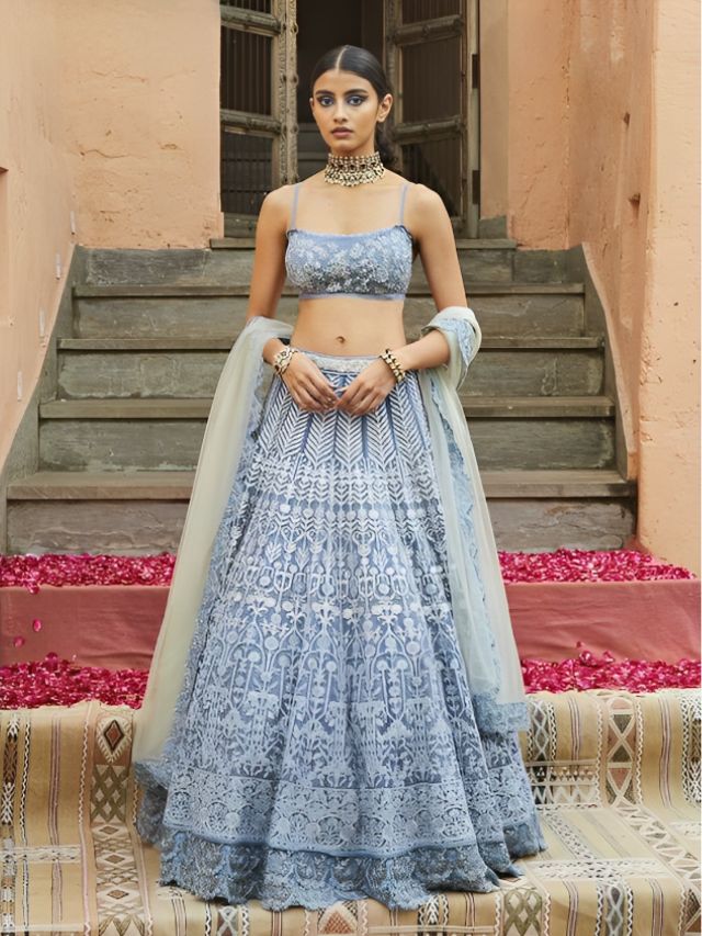 Thin Strappy Bold Lehenga Blouses for Brides