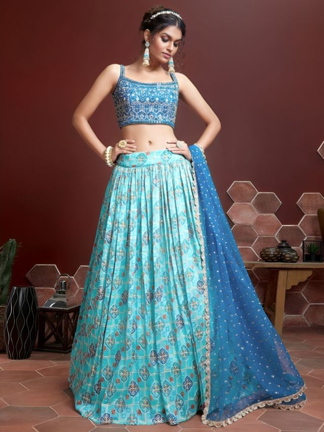 A-line Lehenga Style For Sangeet Sandhya