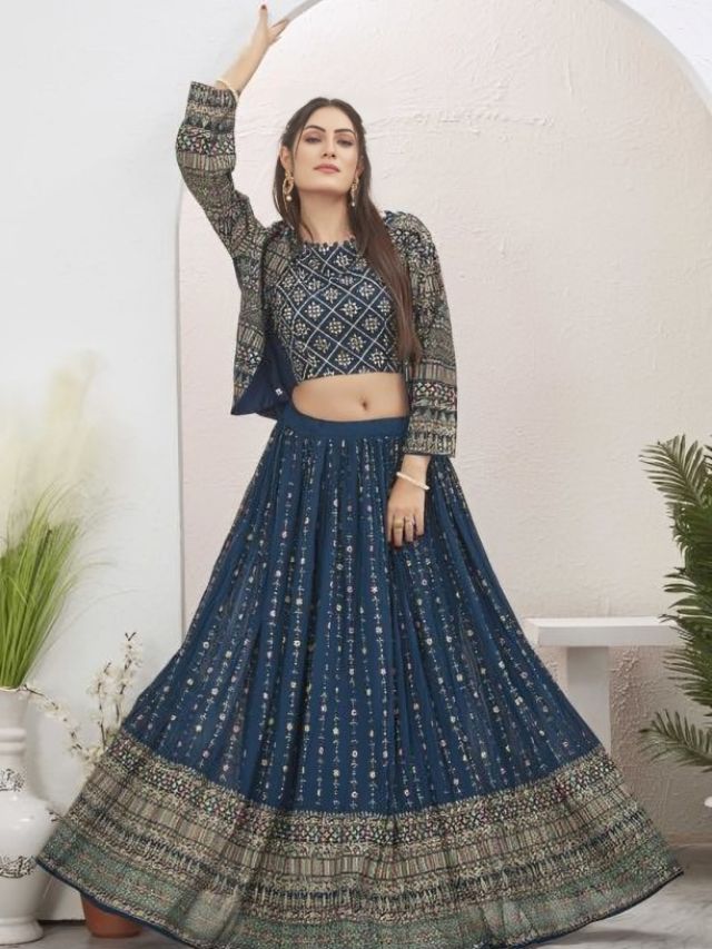 Indo Western Lehenga For sangeet Sandhya