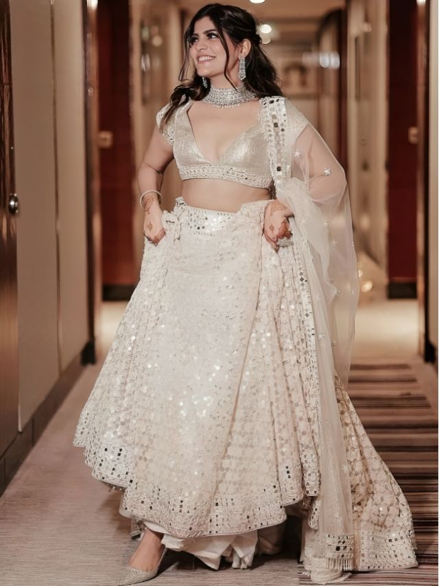 Ivory Lehenga For Sangeet Sandhya