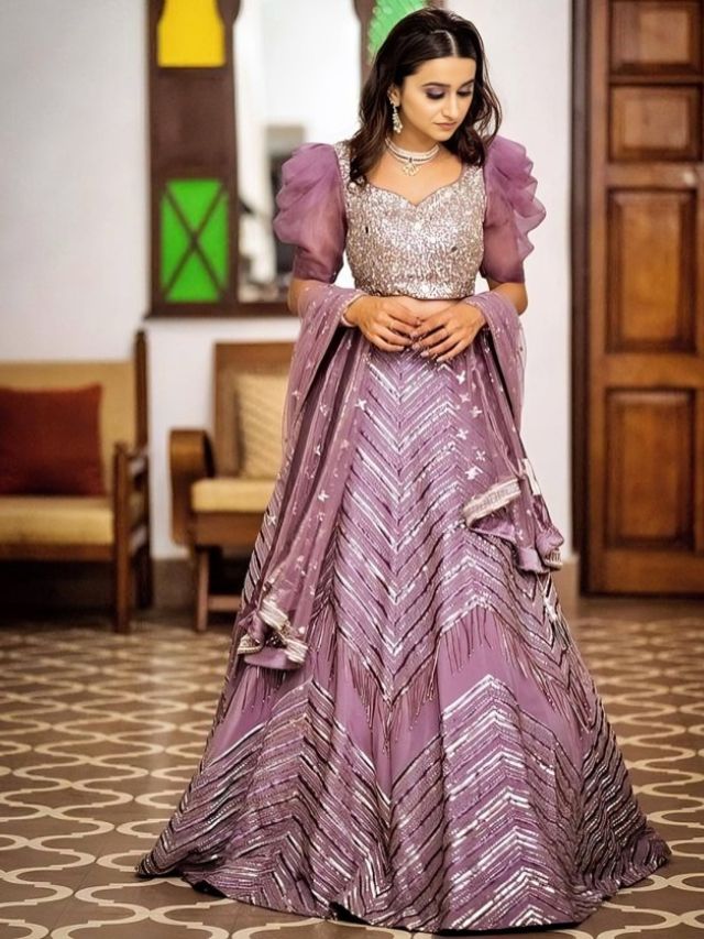 Lavender Lehenga Choli For Sangeet Sandhya