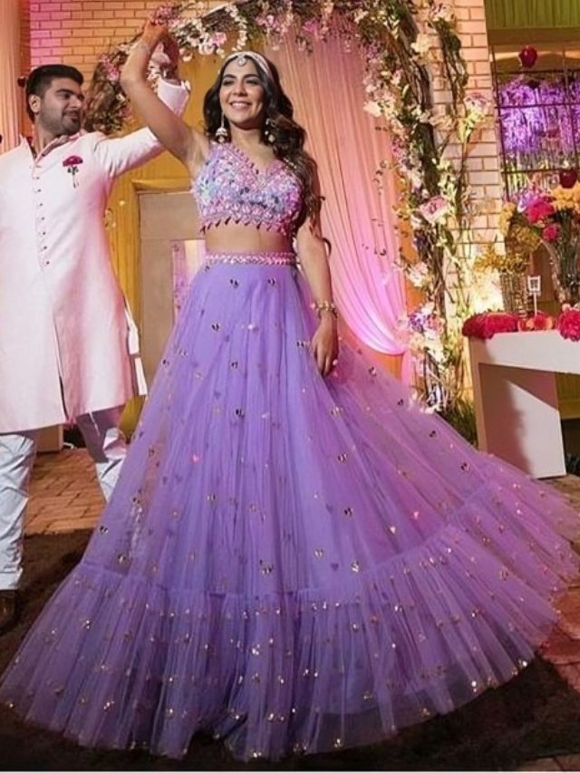 Lavender Lehenga For Sangeet Sandhya