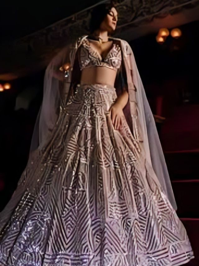 Metallic Lehenga For Sangeet Sandhya