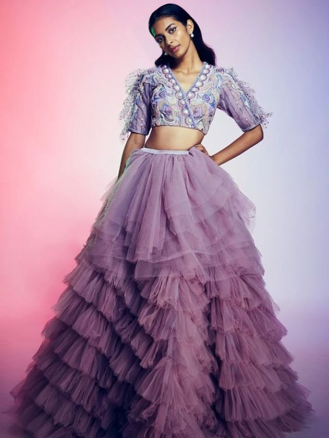 Ruffle Lehenga For Sangeet Sandhya