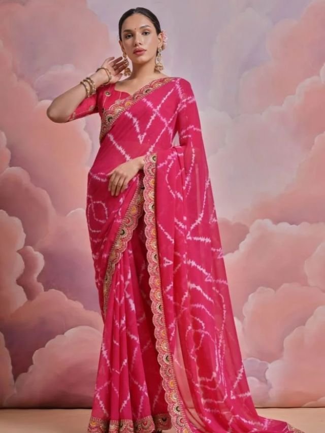 Find Your Best Sarees for Engagement Georgette Saree for Wedding Engagement