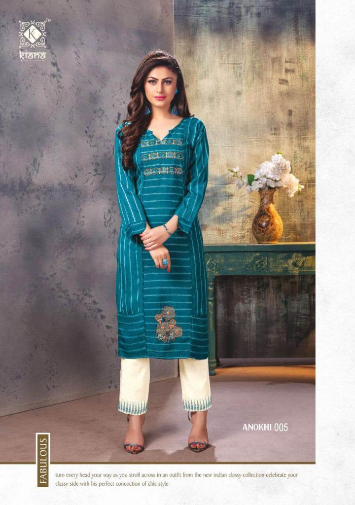 NYSA BY ANOKHI RAYON FULL STICHED KURTIS WHOLESALE 4 PCS