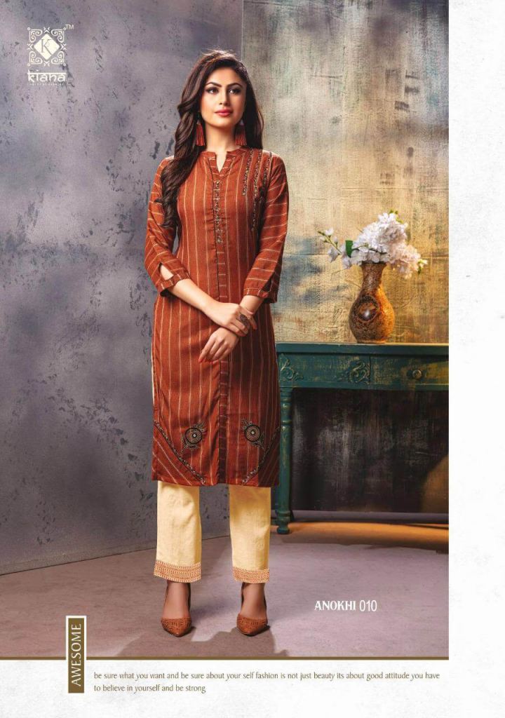 fg anokhi 1 chanderi flair festive wear kurti collection Catalog