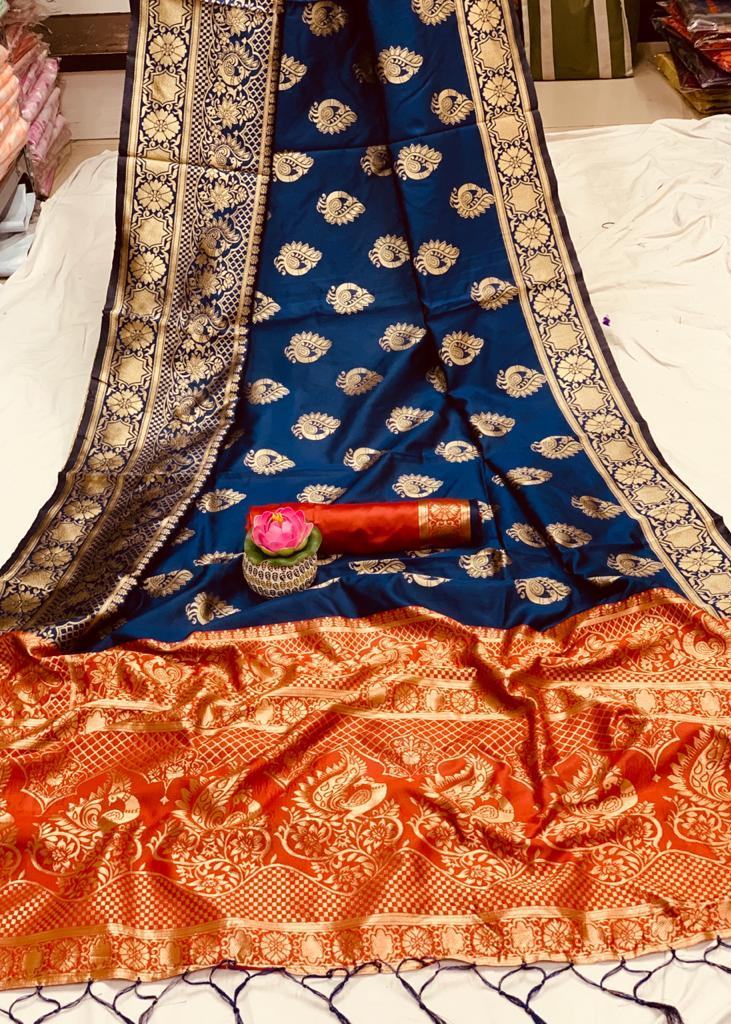 Silk Sarees Under 1000 Online Shopping - Lichi Silk Saree - SareesWala.com