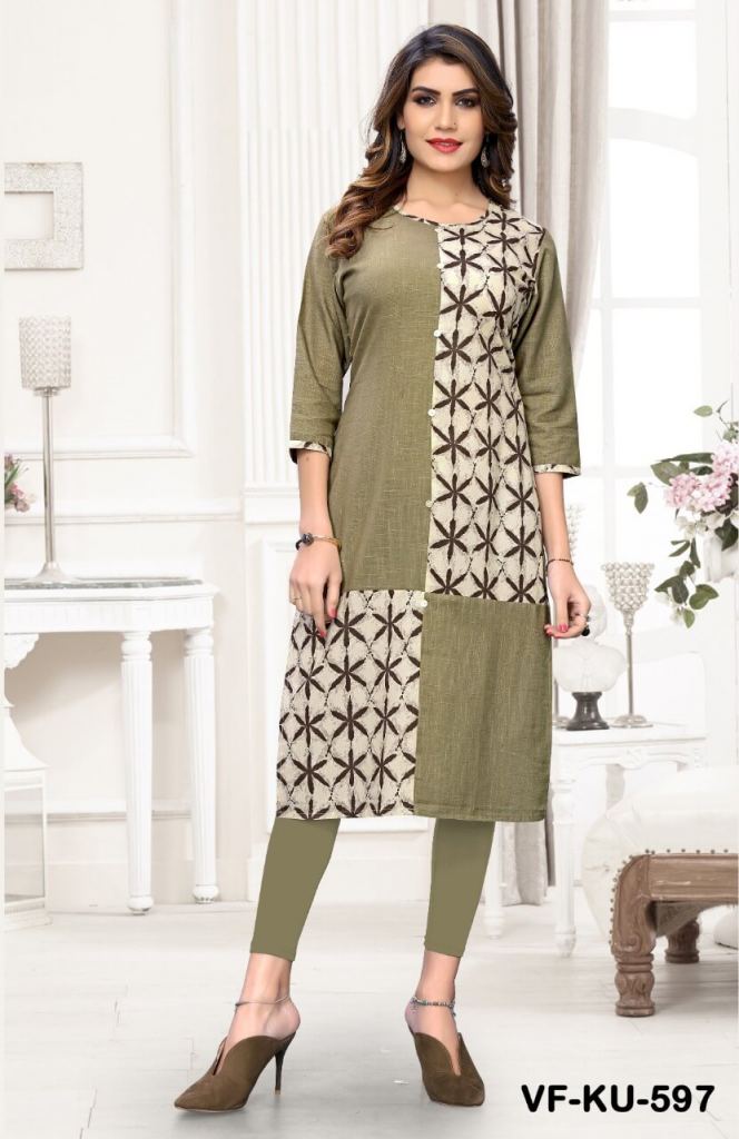 White Colour Cotton Kurti With Digital Print And Mirror Work For Fancy  Looks - KSM PRINTS - 4065206