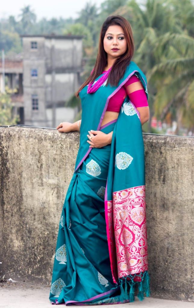 Buy LICHI SILK SKY BLUE COLOR at Rs. 1050 online from Surati Fabric ...