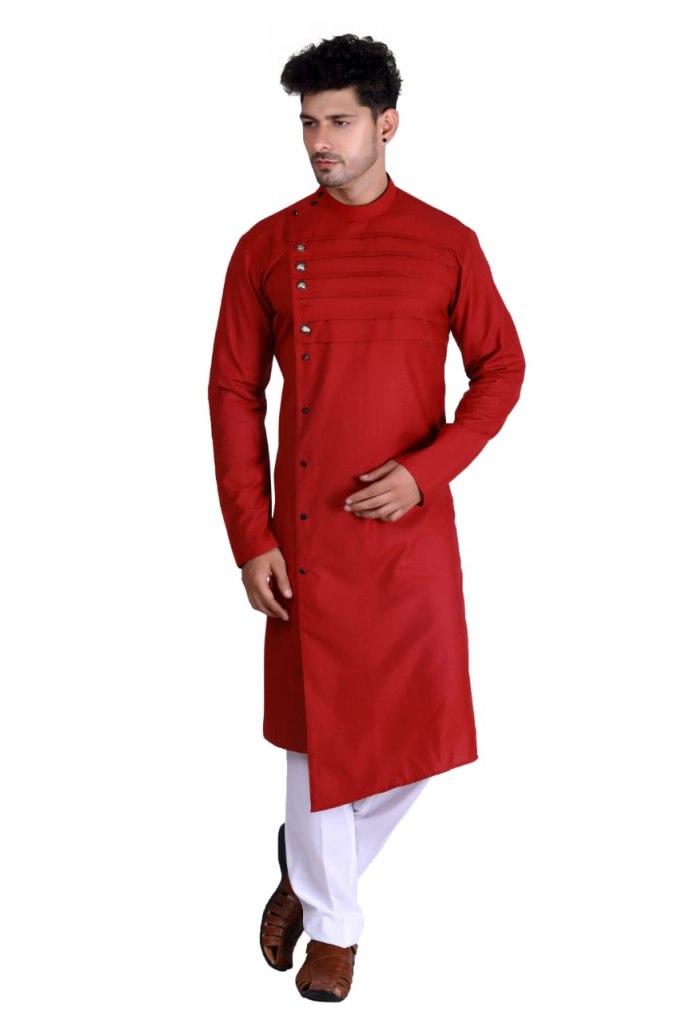Buy Men s Traditional wear Pathani Red Color at Rs. 1299 online from ...