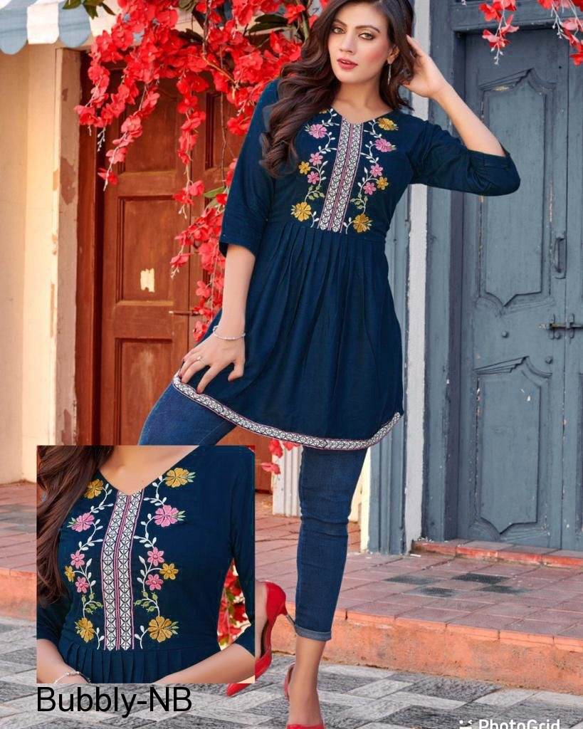 Women Rayon Patola printed and Mirror Work Straight Fit Kurti Only – Mirchi  Fashion