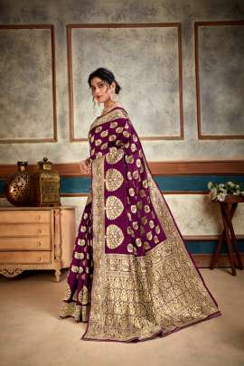 Aakrti Lichi Silk Wine Colour Saree