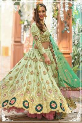Adda Silk Pista Colour LenghaCholi